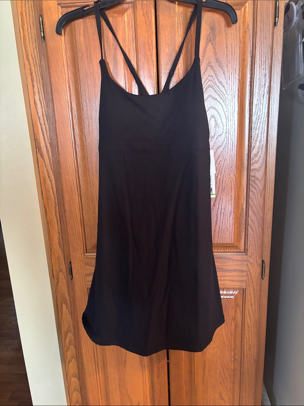 Black Strappy Slip Dress by